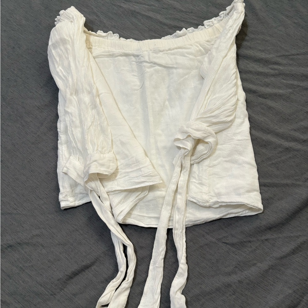 Elegant White Off-Shoulder Women's Top